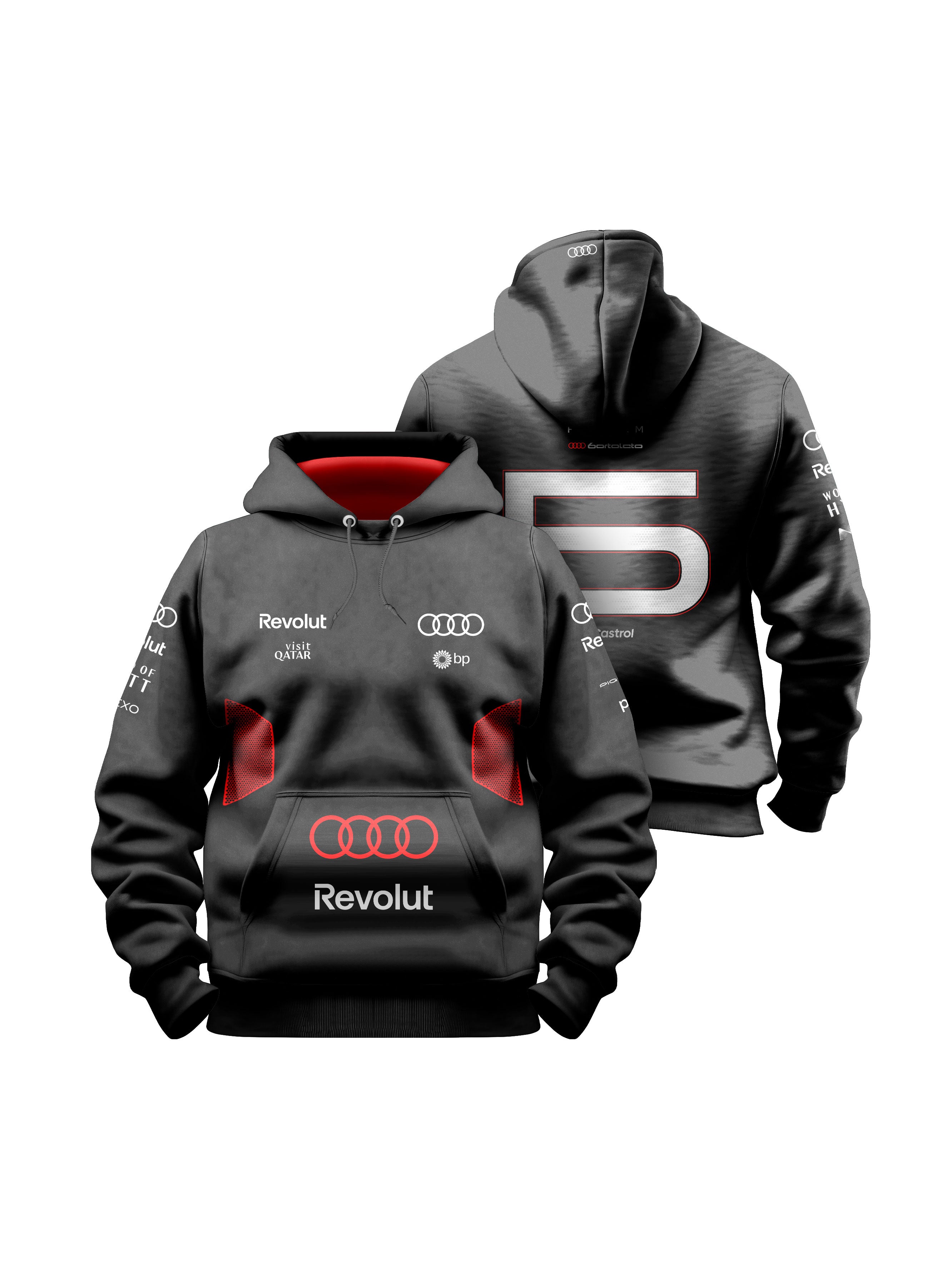 Moletom Canguru Gabriel Bortoleto Audi 2026 Preto