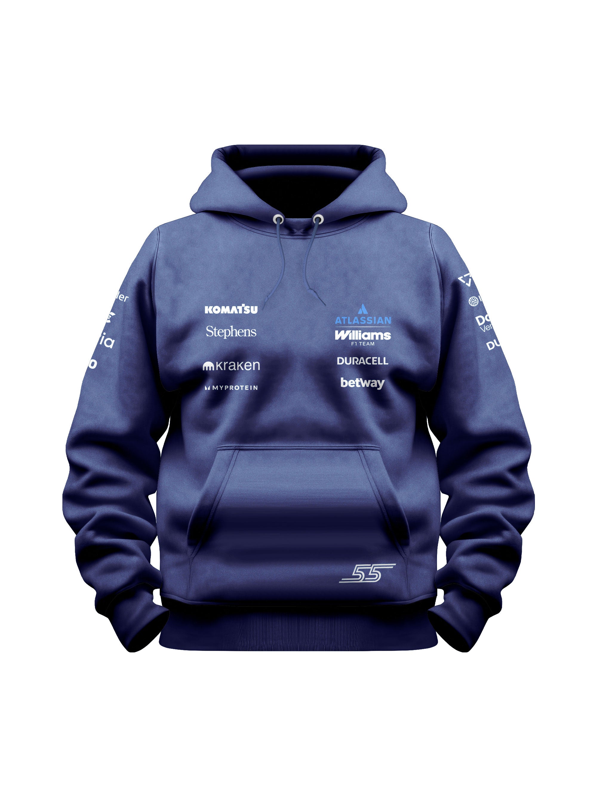 Moletom Canguru Carlos Sainz Williams 2026 Azul Marinho