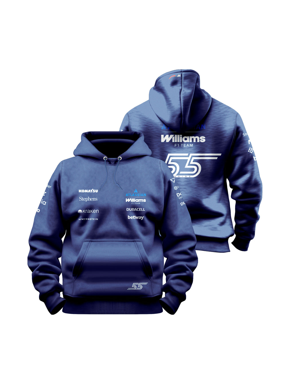 Moletom Canguru Carlos Sainz Williams 2026 Azul Marinho