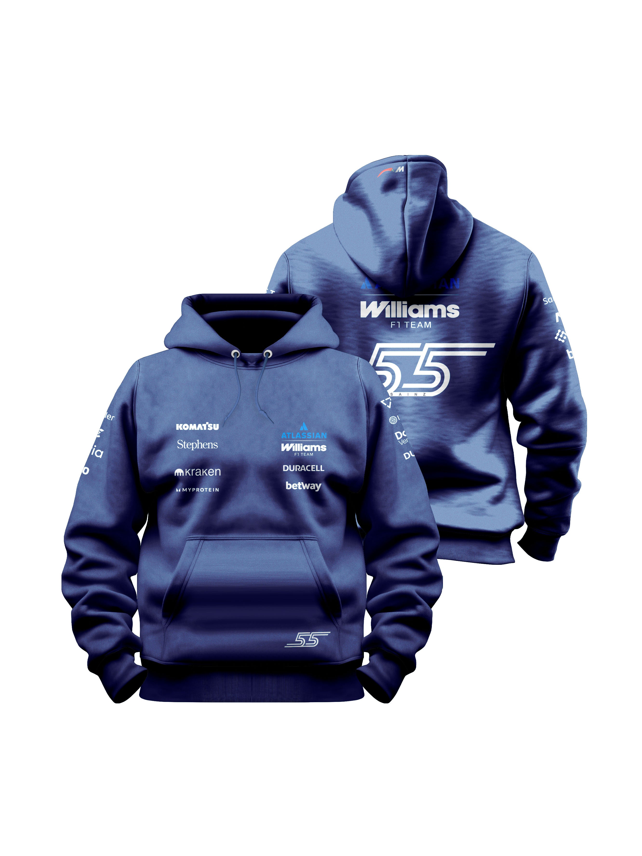 Moletom Canguru Carlos Sainz Williams 2026 Azul Marinho