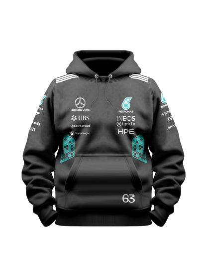 Moletom Canguru George Russell Mercedes AMG 2026 Preto