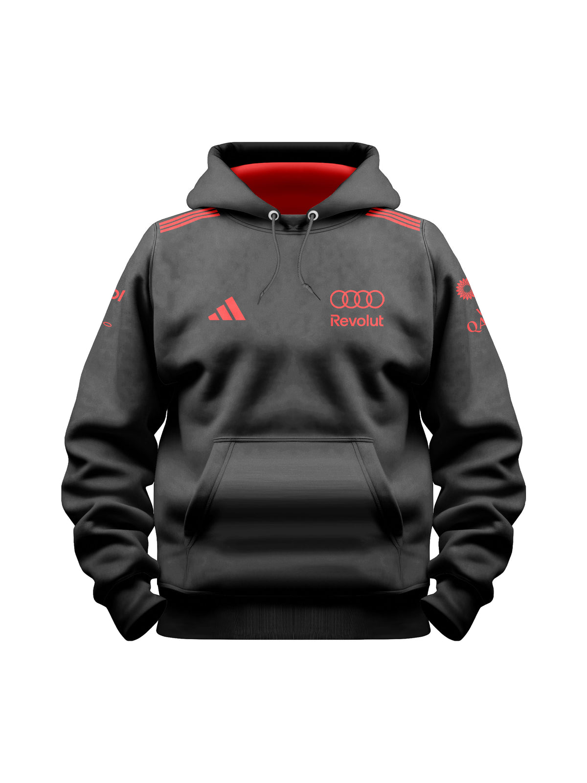 Moletom Canguru Audi F1 Red & Black 2026 Preto