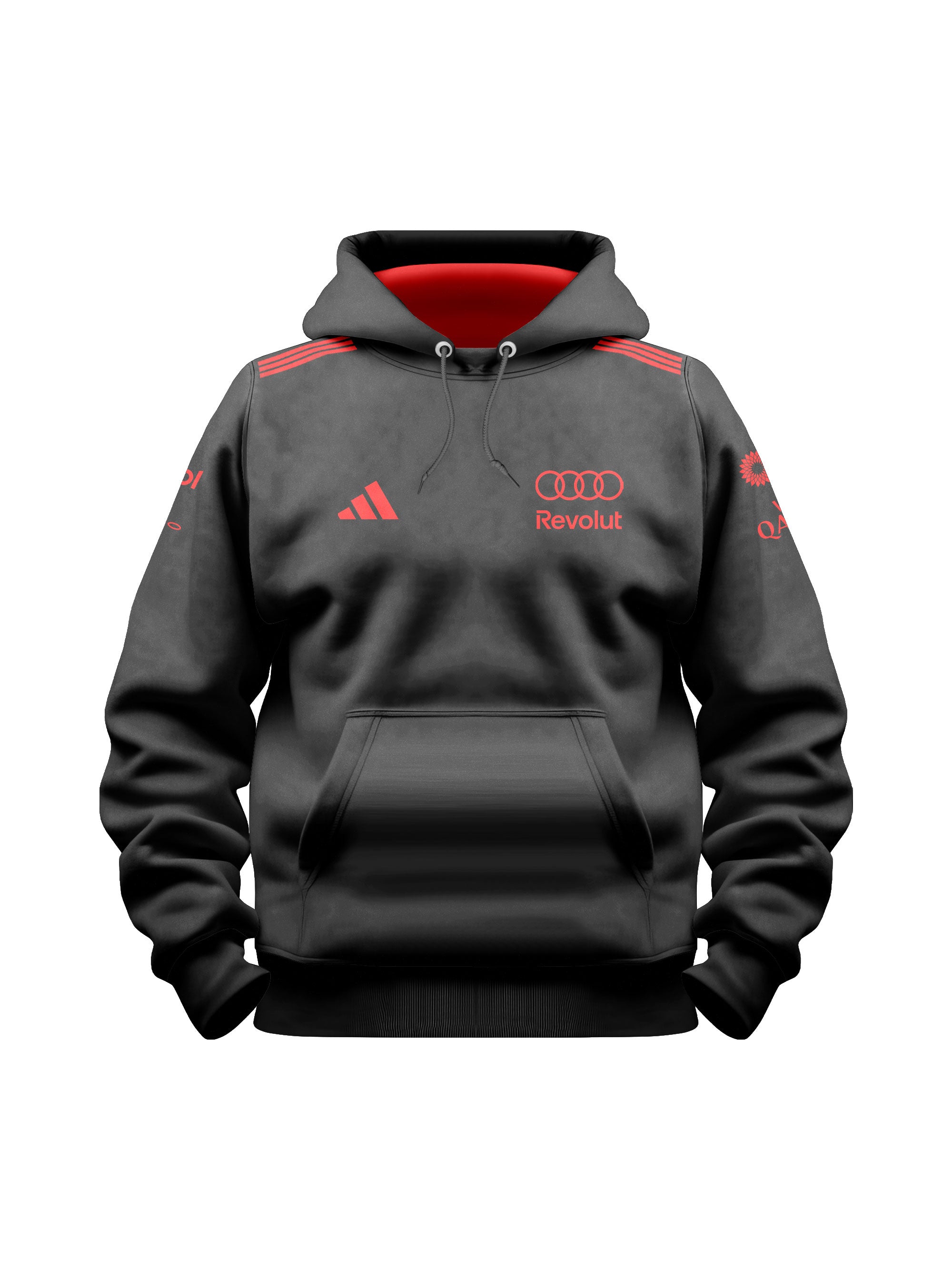 Moletom Canguru Audi F1 Red & Black 2026 Preto