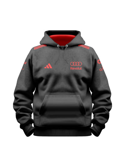 Moletom Canguru Audi F1 Red & Black 2026 Preto