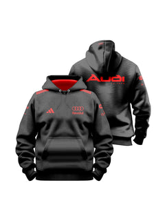 Moletom Canguru Audi F1 Red & Black 2026 Preto
