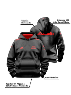 Moletom Canguru Audi F1 Red & Black 2026 Preto