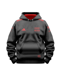 Moletom Canguru Gabriel Bortoleto Red&Black Audi F1 2026 Preto
