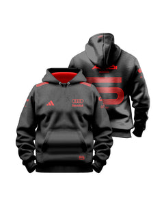 Moletom Canguru Gabriel Bortoleto Red&Black Audi F1 2026 Preto