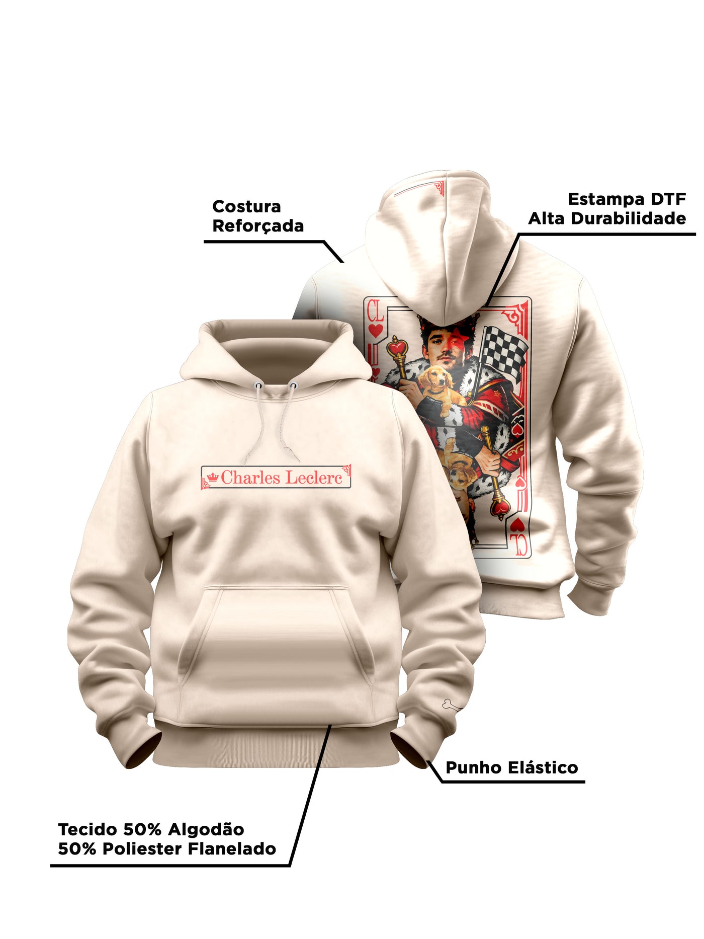 Moletom Canguru Charles Leclerc 2026 Off White