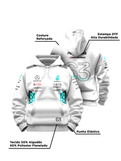 Moletom Canguru George Russell Mercedes AMG 2026 Branco