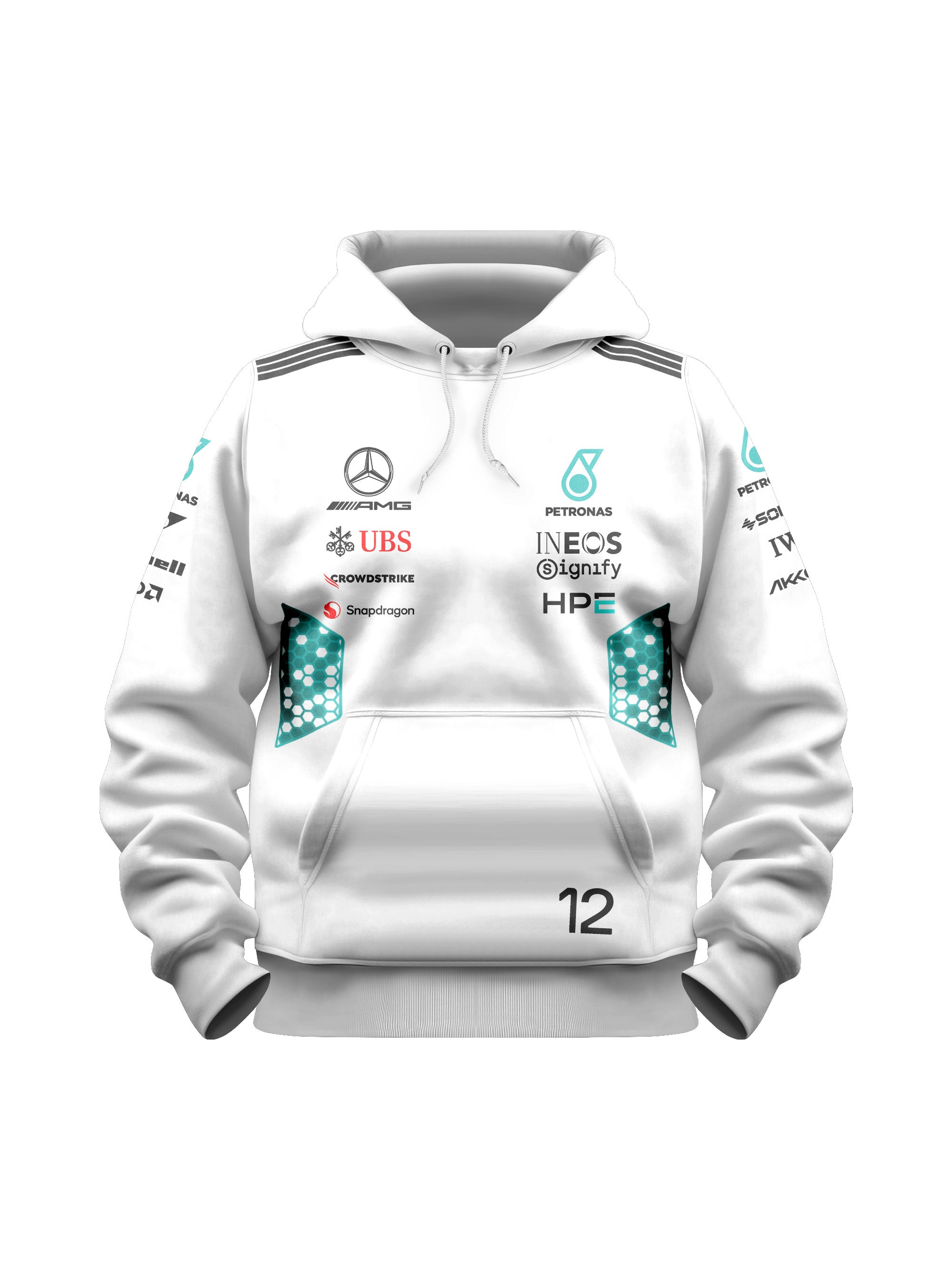 Moletom Canguru Mercedes AMG 2026 Branco