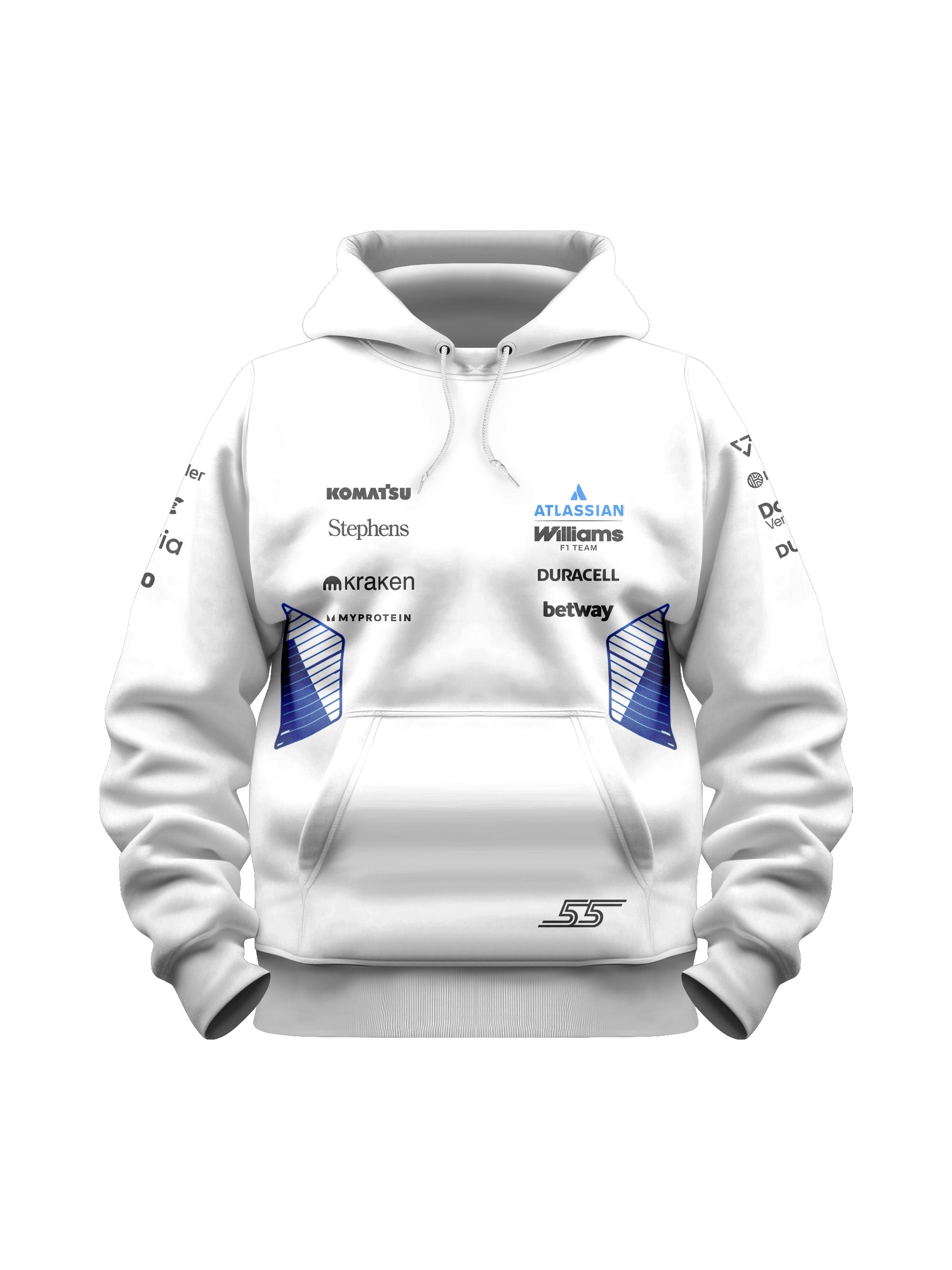 Moletom Canguru Carlos Sainz Williams F1 2026 Branco