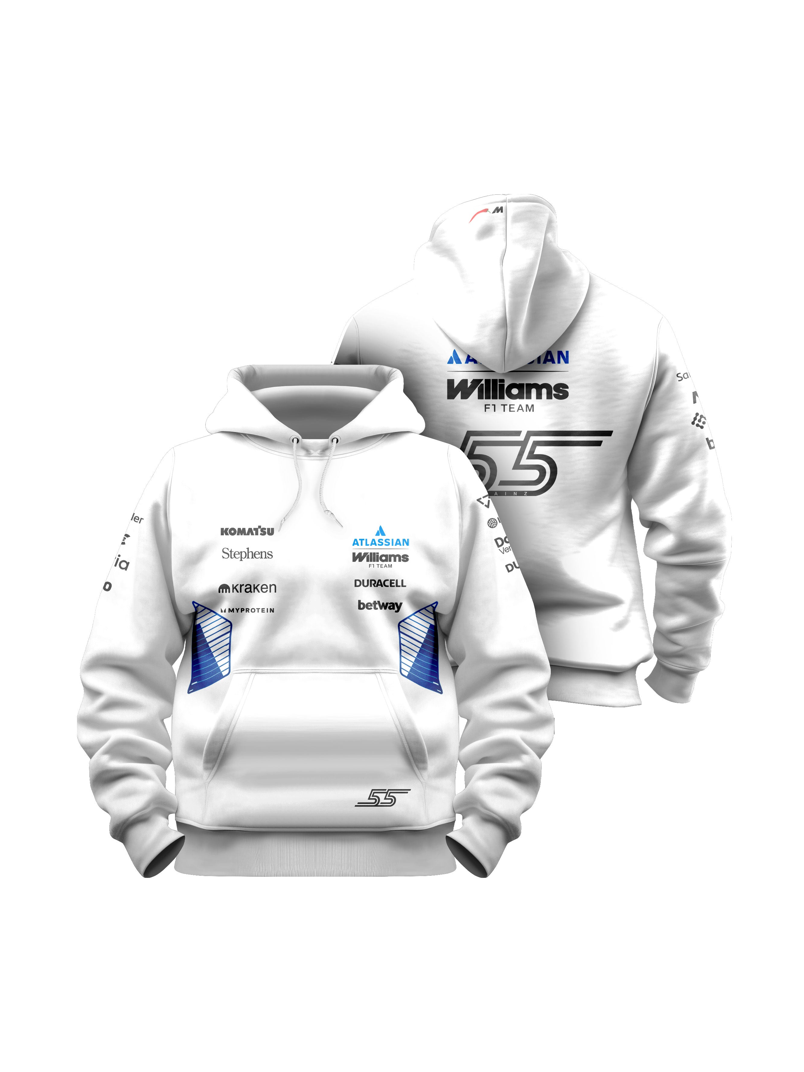 Moletom Canguru Carlos Sainz Williams F1 2026 Branco