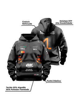 Moletom Canguru Lando Norris McLaren F1 2026 Preto