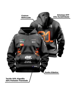 Moletom Canguru Oscar Piastri McLaren F1 2026 Preto