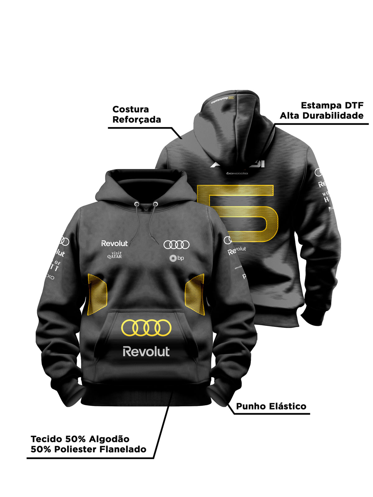 Moletom Canguru Gabriel Bortoleto Audi Mônaco Edition 2026