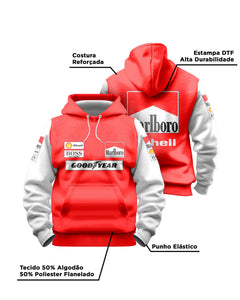 Moletom Canguru McLaren Marlboro Retrô Vermelho