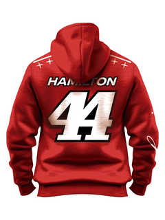Costas do moletom com HAMILTON e o número 44 em degradê