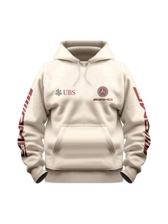 Moletom Canguru Mercedes AMG Retrô Logo Off White
