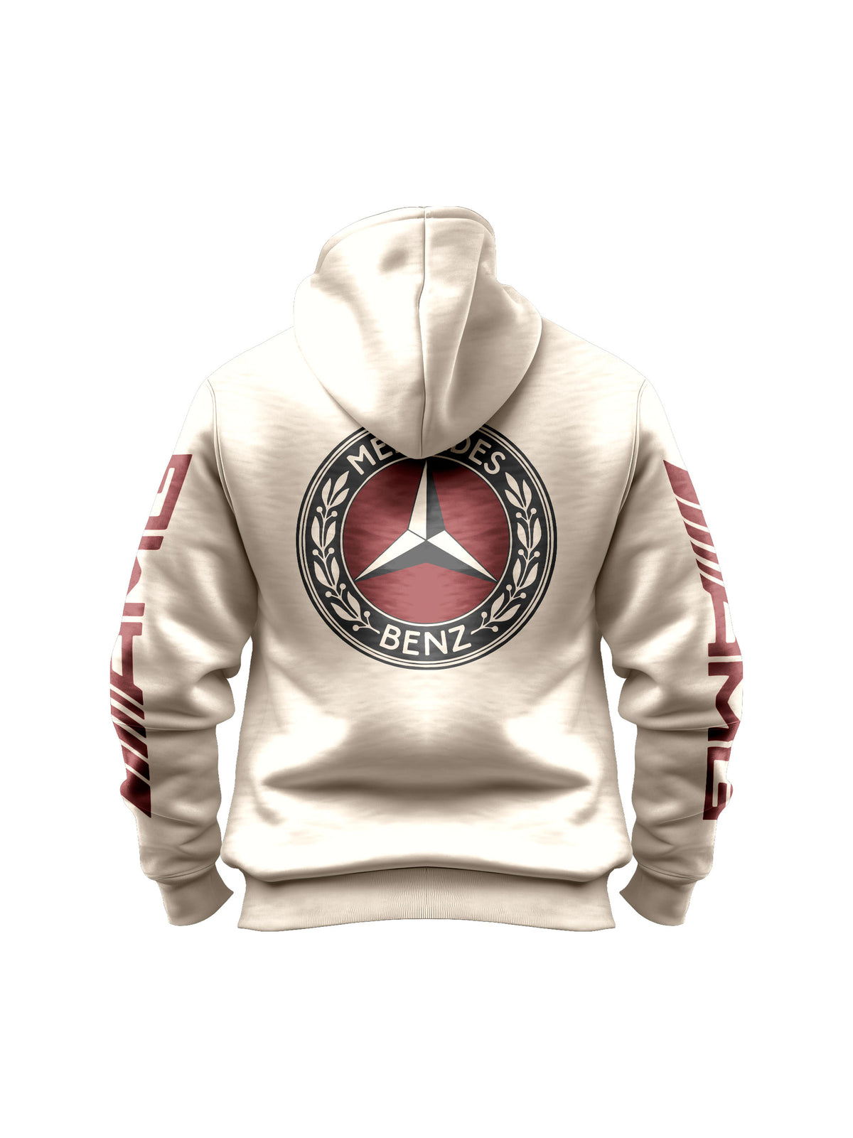 Moletom Canguru Mercedes AMG Retrô Logo Off White