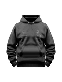 Moletom Canguru Mercedes AMG All Black 2024 Lewis Hamilton