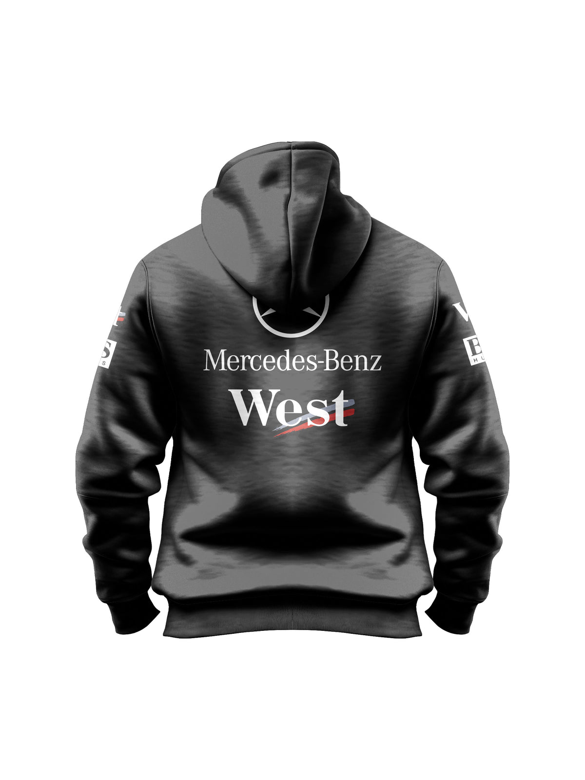 Moletom Canguru Mclaren West Mercedes Retrô Preta