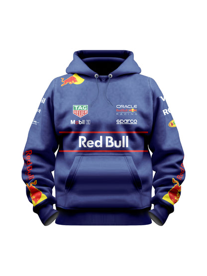 Moletom Canguru Max Verstappen Red Bull 2025 Azul Marinho
