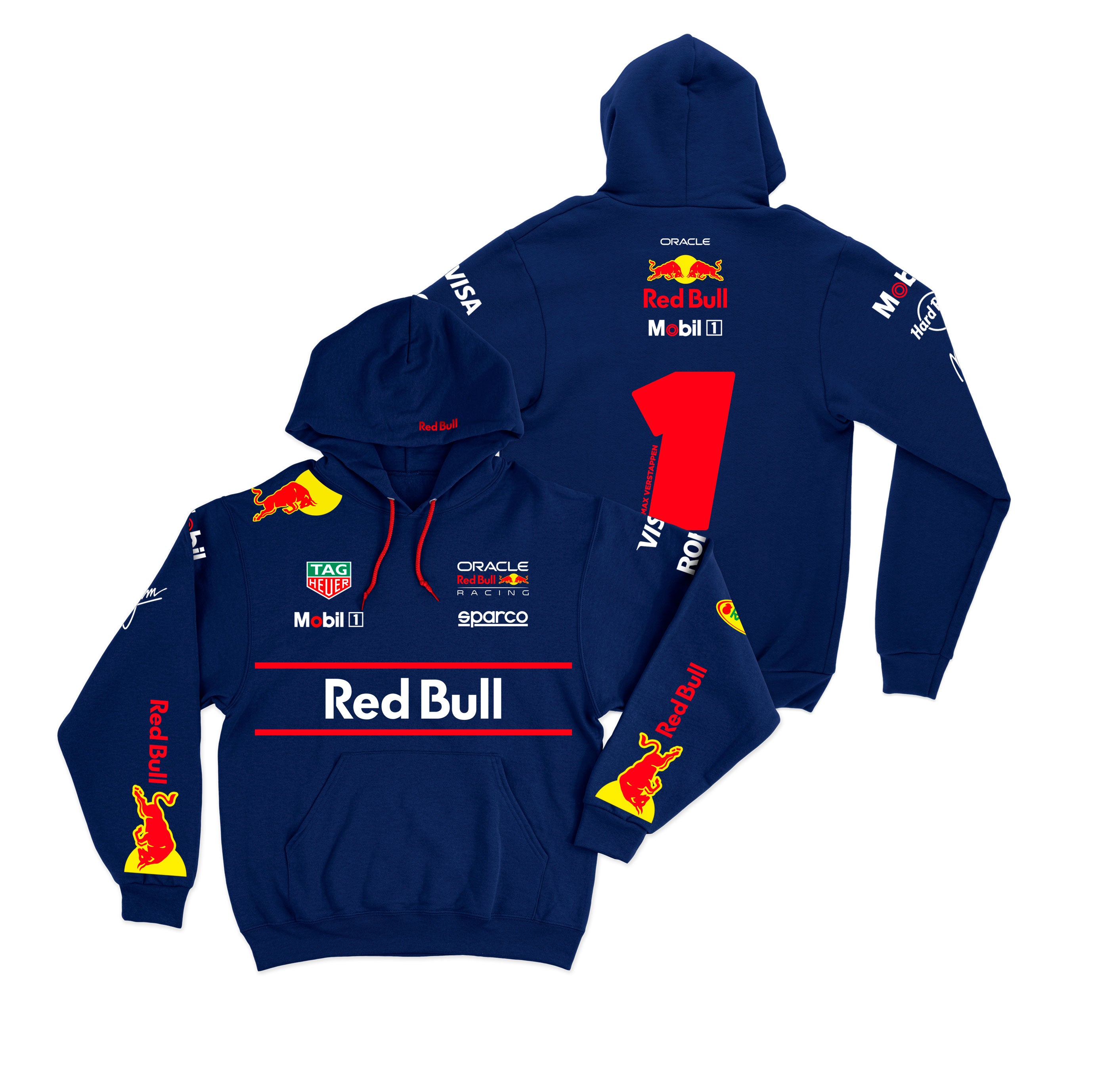 Moletom Canguru Max Verstappen Red Bull 2025 Azul Marinho
