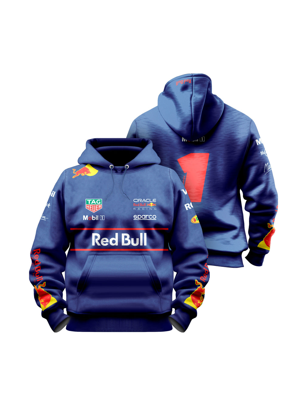 Moletom Canguru Max Verstappen Red Bull 2025 Azul Marinho
