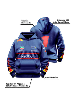 Moletom Canguru Max Verstappen Red Bull 2025 Azul Marinho