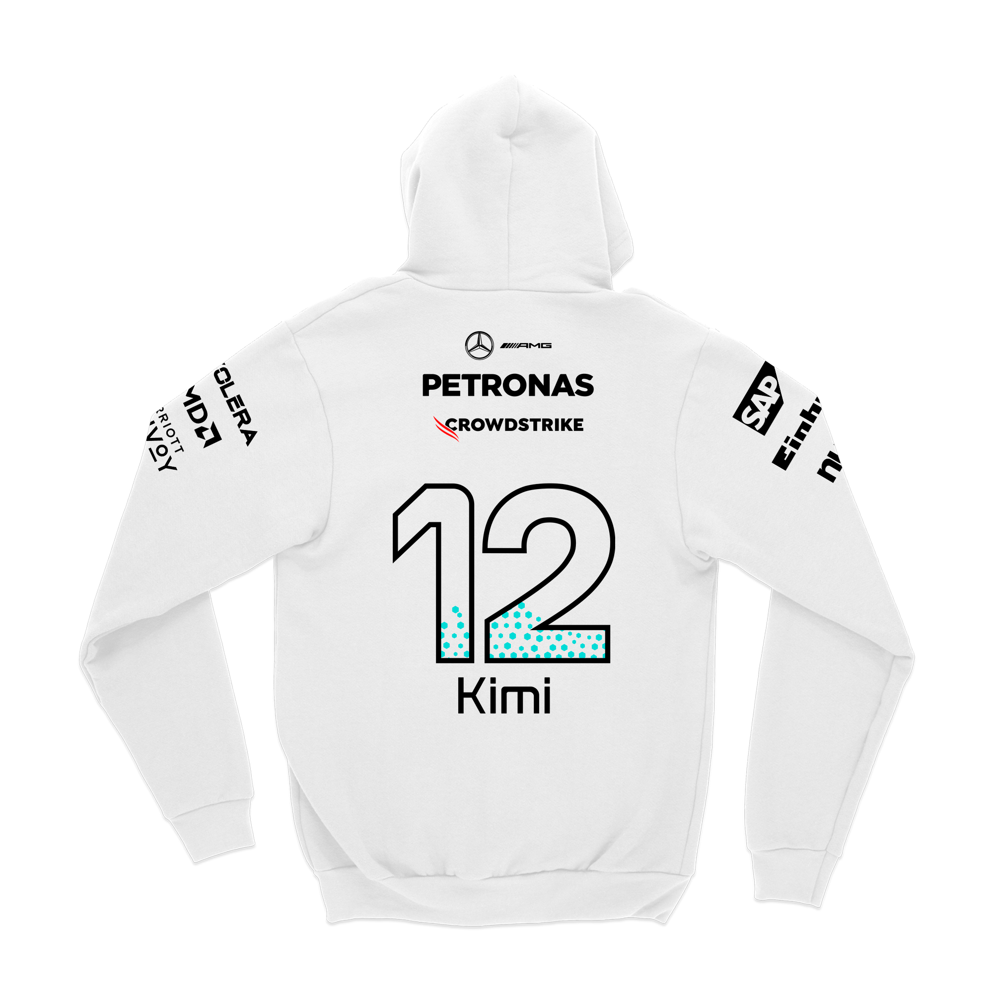 Moletom Canguru Mercedes Kimi Antonelli 2025 Branco