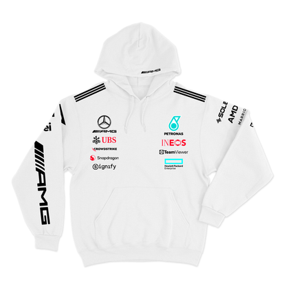 Moletom Canguru Mercedes George Russell 2025 Branco