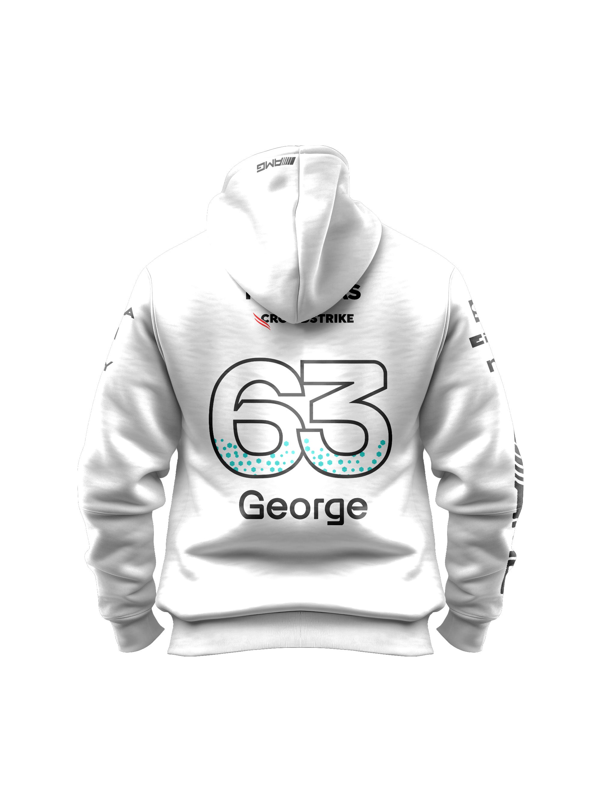 Moletom Canguru Mercedes George Russell 2025 Branco