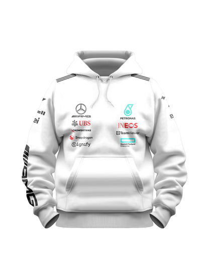 Moletom Canguru Mercedes 2025 Branco