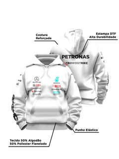 Moletom Canguru Mercedes 2025 Branco