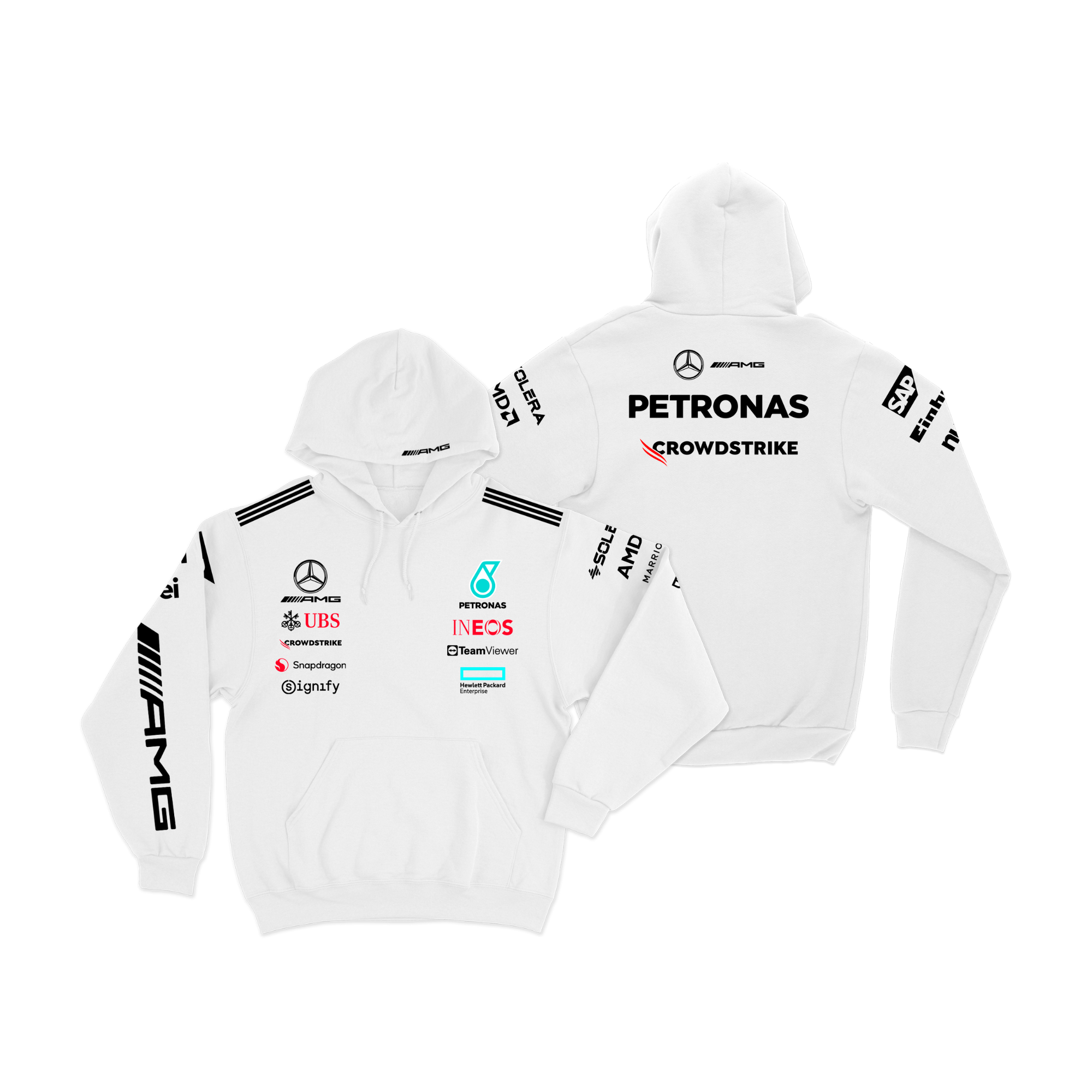 Moletom Canguru Mercedes 2025 Branco