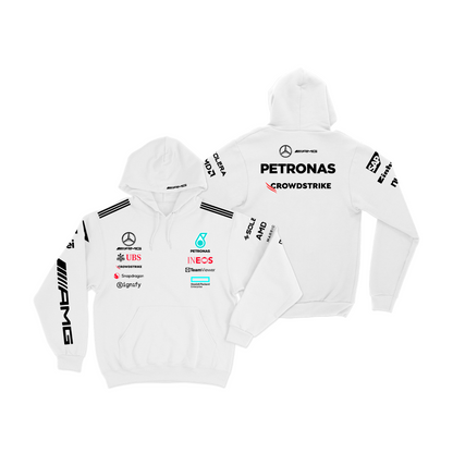 Moletom Canguru Mercedes 2025 Branco