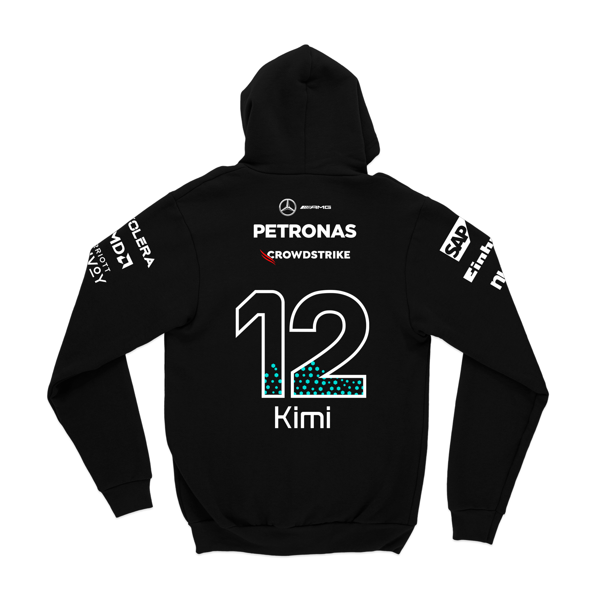 Moletom Canguru Mercedes Kimi Antonelli 2025 Preto