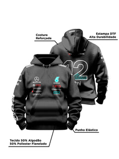 Moletom Canguru Mercedes Kimi Antonelli 2025 Preto