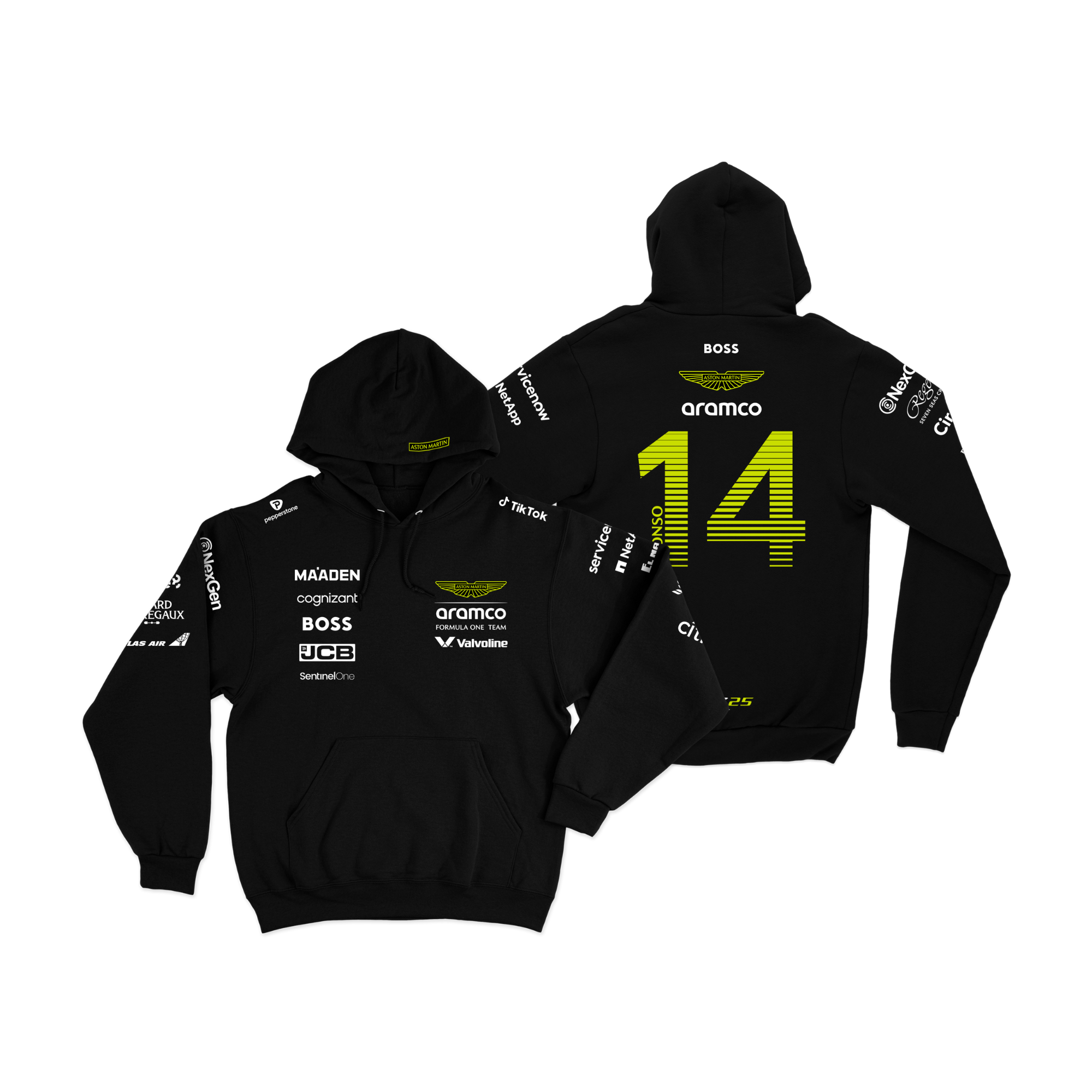 Moletom Canguru Aston Martin Fernando Alonso 2025 Preto