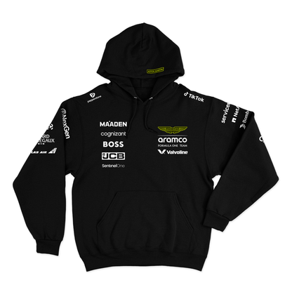 Moletom Canguru Aston Martin Lance Stroll 2025 Preto