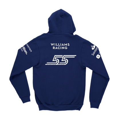 Moletom Canguru Williams Carlos Sainz 2025 Azul Marinho