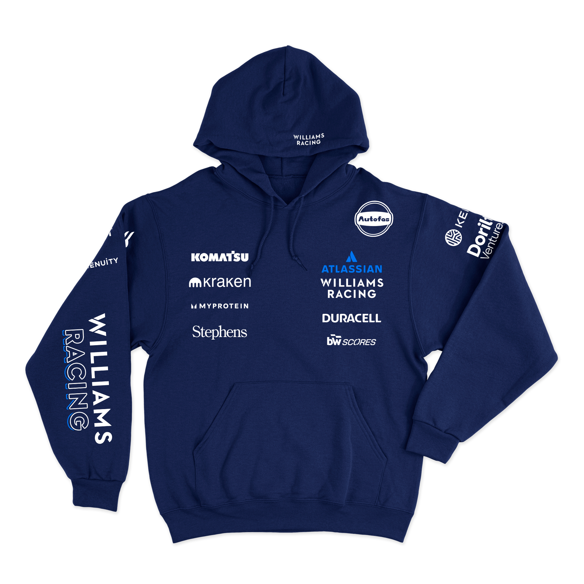 Moletom Canguru Williams Alex Albon 2025 Azul Marinho
