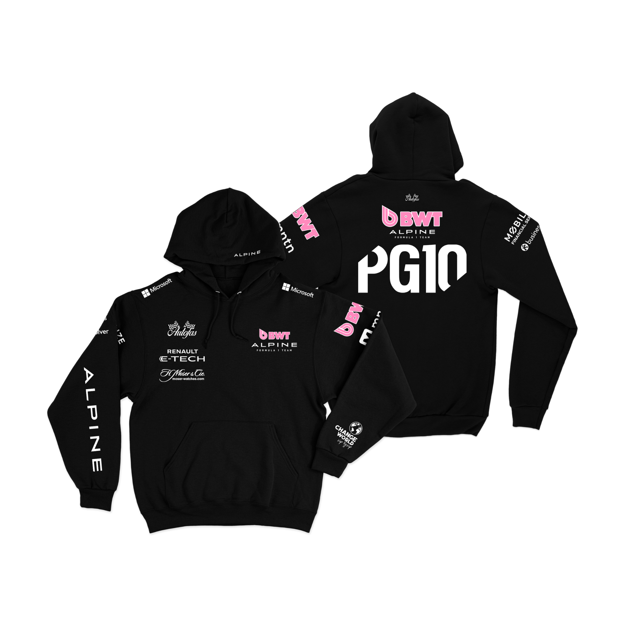 Moletom Canguru Alpine Pierre Gasly 2025 Preto