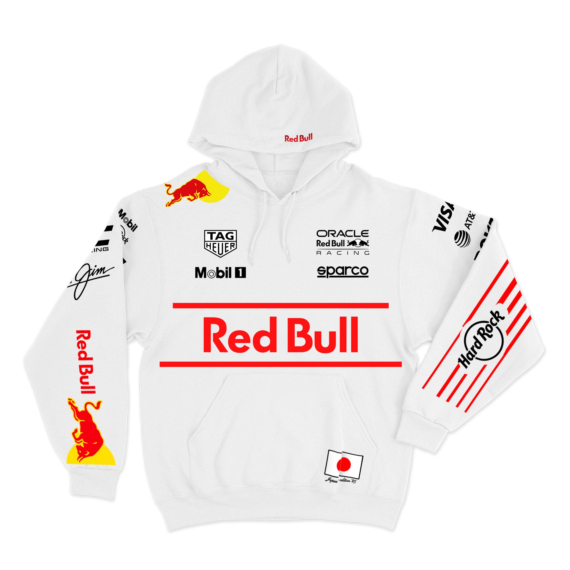 Moletom Canguru Edição Especial Japão Red Bull Branco 2025