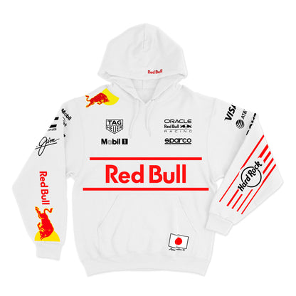 Moletom Canguru Edição Especial Japão Red Bull Branco 2025