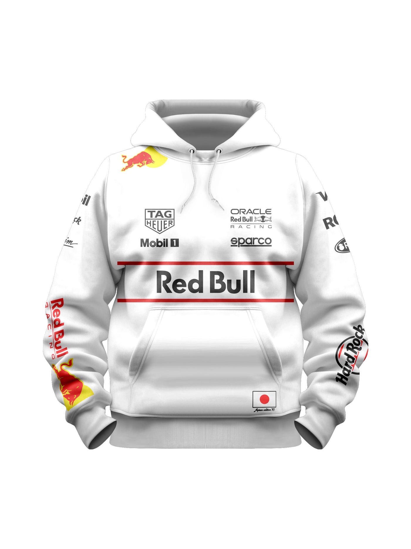 Moletom Canguru Edição Especial Japão Red Bull Branco 2025