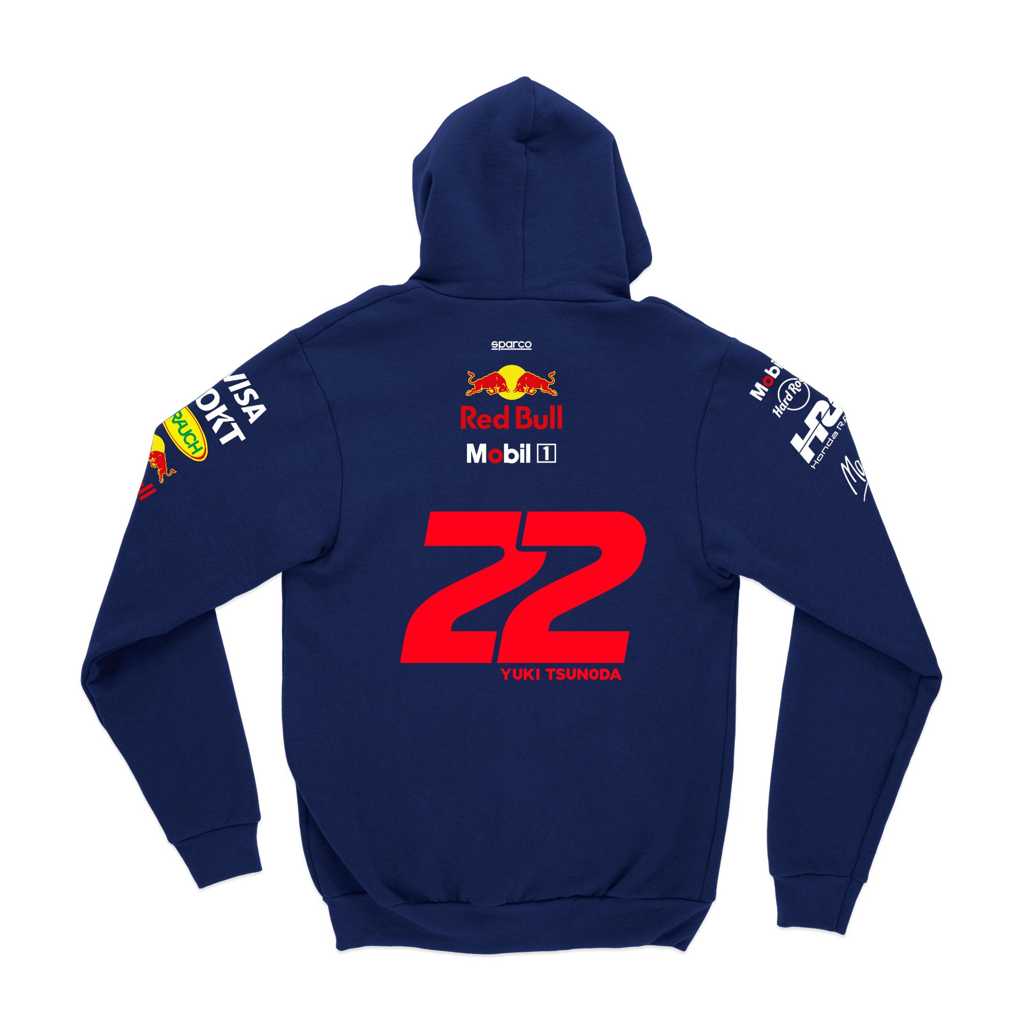 Moletom Canguru Yuki Tsunoda Red Bull 2025 Azul Marinho