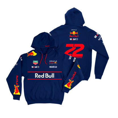 Moletom Canguru Yuki Tsunoda Red Bull 2025 Azul Marinho