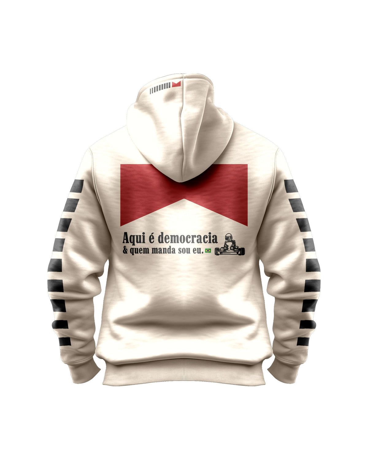 Moletom Canguru Democracia Retrô Off White
